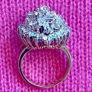CZ “Fountain” Ring